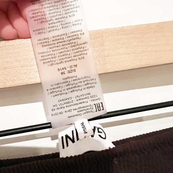 NWT Ganni Lace Up Grommet Tank Ribbed Dark Brown Bikini Set size 38/US 6 - Picture 6 of 9